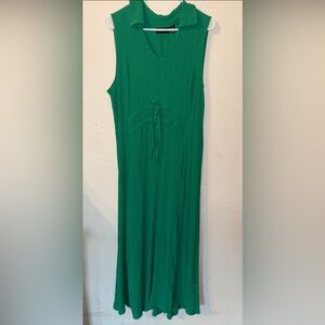 Green Sleeveless Maxi Dress